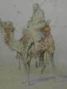 William Woodhouse (1857-1937)Pencil and watercolour depicting a Bedouin with his camel, signed in