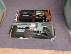 A Denix Replica Lemat Revolver Civil War 1860 with box and a Denix Replica Samuel Colt 1860 also