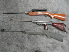 Three Air Rifles, Spanish .177, Chinese Pioneer .22 with telescopic sights and Russian Baikal .22