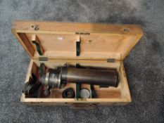 A W.Ottway & Son British Gunsighting Military Telescope, 10' Prism, Patent No 438682/35, military