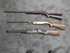 Three Air Rifles, Russian .22, Underlever .177 and BSA .177 all af spares and repair