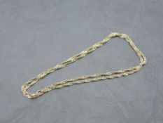 A 9ct gold open rope chain, approx 19' & 3.7g
