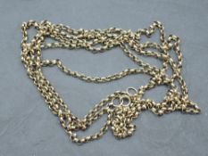 A 9ct gold long belcher chain, approx 60' & 29.5g