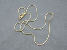 An 18ct gold fox tail link chain, approx 18' & 5.7g