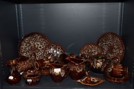 A selection Kernewek pottery Cornwall, tea wares