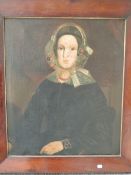 (19th century), an oil painting, portrait study, lady seated, 72 x 61cm, heavy mahogany frame, 91