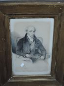 (19th century), an engraving, portrait study William Earl of Lonsdale, 39 x 25cm, framed and glazed,