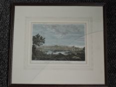 Lowes, (19th century), after, an engraving, N. E view of the city of Carlisle, 17 x 23cm, mounted
