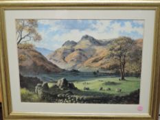 Stephen Darbishire, (contemporary), after, a print, Langdales, 24 x 34cm, mounted framed and glazed,