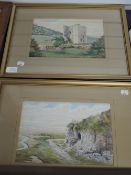 (20th century), a pair of watercolours, Arnside scenes, 19 x 28cm, mounted framed and glazed, 36 x