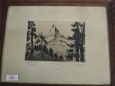 (20th century), an etching, Sehnsuchtskalender, indistinctly signed, and dated 1927, 13 x 18cm,