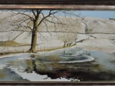 Pat Cleary, (20th century), an oil painting, Lakeland winter landscape, signed bottom left, 50 x 90,