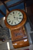 A 19th Century walnut wall clock , in the American style, named for Henry Hird, Ulverston
