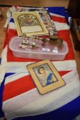 20th century Coronation items including Union Jack flag, model carriage and ephemera