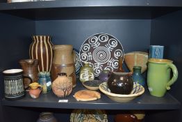 Studio pottery mid century and later including Lamorna, Ambleside and R Bishop