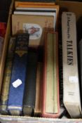 Library volumes and text books including Beatrix Potter and Harry Potter Cursed Child