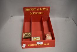20th century shop counter advertising rack for Bryant & May's Matches