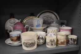 Victorian and later souvenir and crested wares of local interest including Lancaster, Kendal,