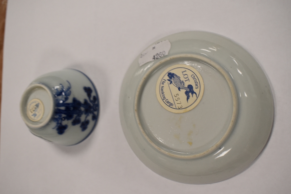 Chinese porcelain tea bowl and saucer set from the Nanking Cargo with documentation - Image 3 of 3
