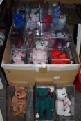 20th century TY Beanie Babies nearly all having tags and cases