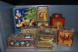 20th century and later Advertising tins including Christmas Assorted, Mazawattee, Kitchener and