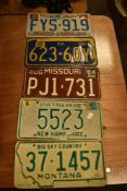 20th century American license plates for car or truck etc