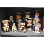 20th century Toby and character jugs including Crown Devon and Staffordshire