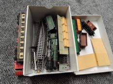 A small collection of Hornby Dublo 00 gauge including two rail 4-6-0 loco & tender Cardiff Castle