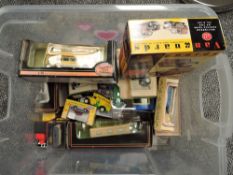A box of modern diecasts including EFE Buses, 1:76 scale Classix, Vanguards Whitbread Set, Lledo