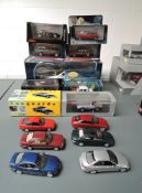 A Solido 1:18 scale diecast Mercedes Benz SLK 55 AMG 2005, eight Solido, MiniMax and Vanguard 1:43