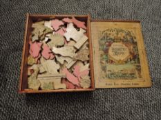An early 20th century Hamley Bros (branches) London Wooden Jigsaw, England & Wales in original