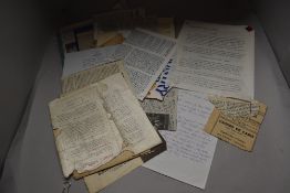 An interesting collection of ephemera to include cuttings and letters etc, of Ivor Novello