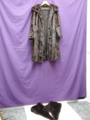 A vintage chestnut brown mink coat and a similar wide collar.