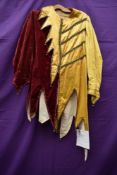 A Jesters costume in yellow satin and red velvet, worn by Marcel Claudel(1900-1981)tenor singer born