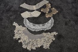 A beautiful collection of 19th to early 20th century lace,tulle and crochet collars.