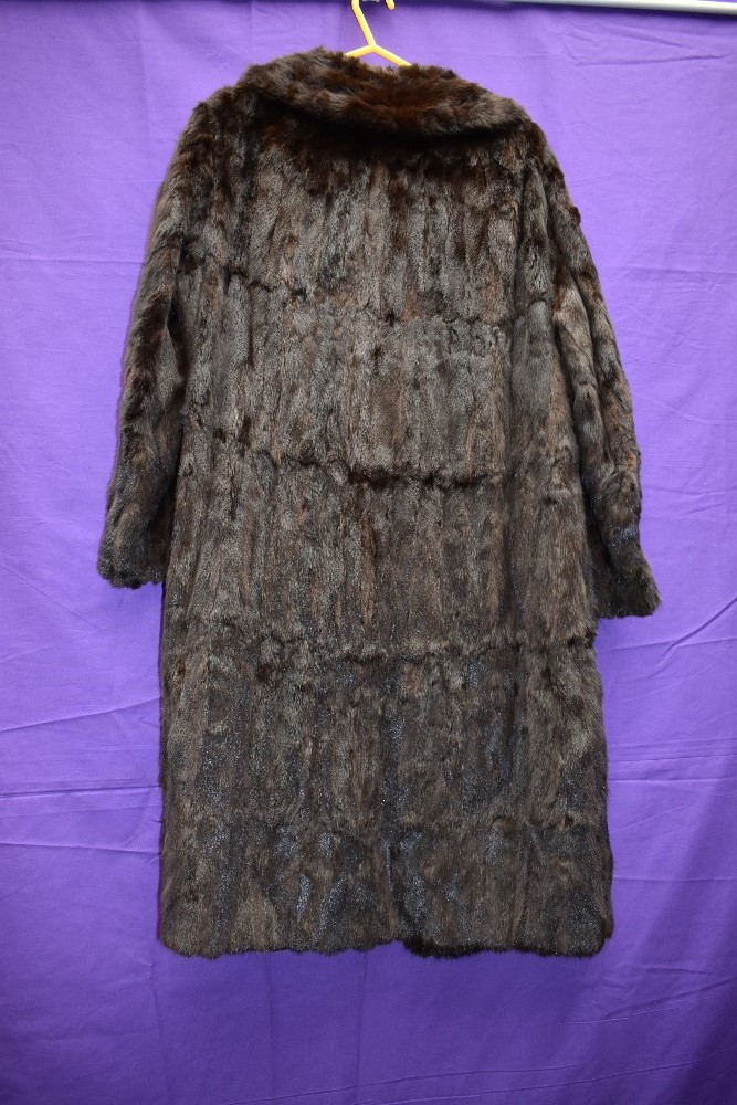 A dark brown dyed squirrel coat, approx 1930s. - Image 2 of 2