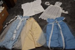 A mixture of vintage and antique clothing to include cotton crotchet slip with fine crochet