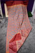 A red Kashmir shawl, around 1970s.