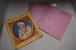 Two Anna Pavlova programmes for an exhibition held in London museum 1957'Music of Dances' by