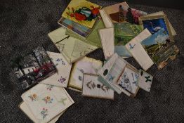 An array of boxed vintage handkerchiefs.