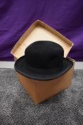 A mid century 'Attaboy' bowler hat, labelled 7 1/4.