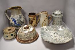 20th century studio pottery including M & J Mosse Llanbrynmair Stoneware Studio Art Pottery and