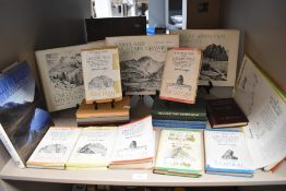 20th century A Wainwright fell and Lake District walking guides including new dust cover jackets