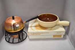 A Swiss made fondue set by Landert and Spring