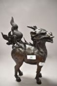 A 20th century bronze Kylin Qilin