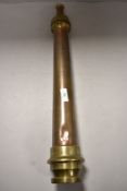 20th century fireman's brass hose nozzle marked Merryweather
