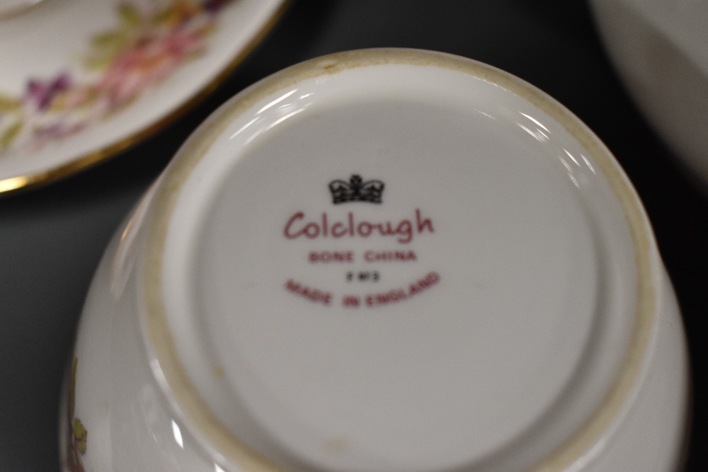 A Colclough bone china 'Wayside' partial tea service, comprising of tea pot, cups and saucers, - Image 2 of 2