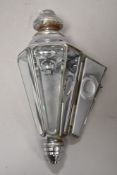 A Mathews and Silver, Birmingham nickel plated electric carriage lamp, around 1900-1920, having four