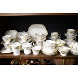 A mixed lot of tea wares , mainly Royal Vale and Noritake with gilt heightened decoration