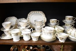 A mixed lot of tea wares , mainly Royal Vale and Noritake with gilt heightened decoration